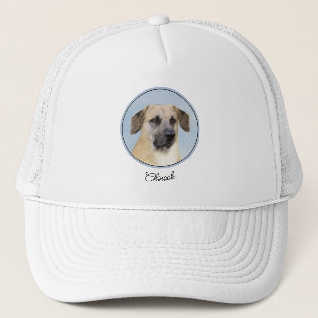 Kinook-målning (släppt Öron) - Original Hund Art Keps (Framsida)