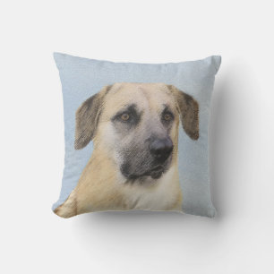 Kinook-målning (släppt Öron) - Original Hund Art Kudde