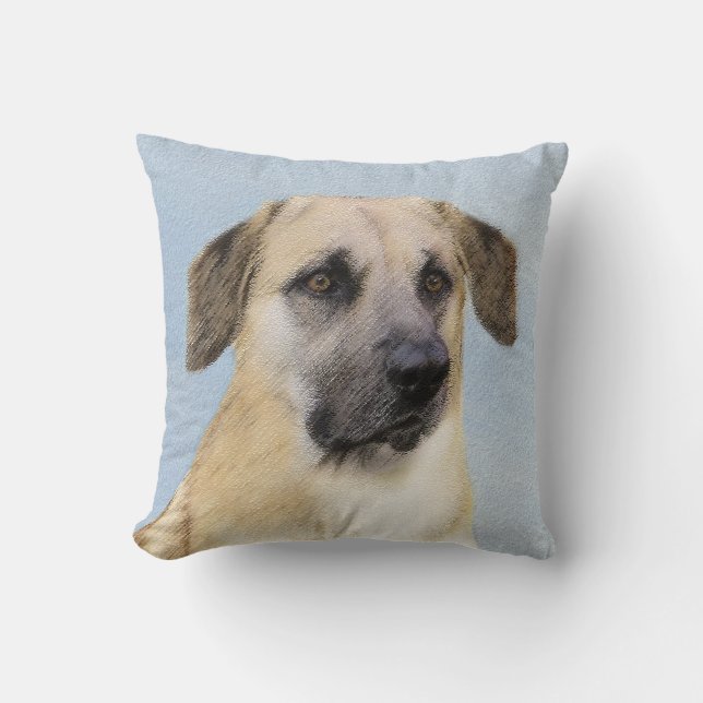 Kinook-målning (släppt Öron) - Original Hund Art Kudde (Framsida)