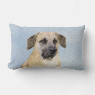 Kinook-målning (släppt Öron) - Original Hund Art Lumbarkudde
