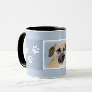 Kinook-målning (släppt Öron) - Original Hund Art Mugg