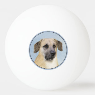 Kinook-målning (släppt Öron) - Original Hund Art Pingisboll