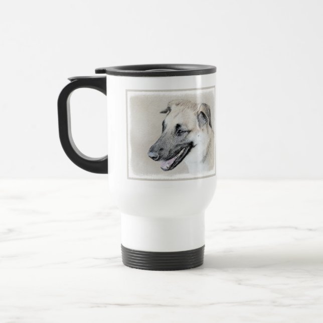 Kinook-målning (släppt Öron) - Original Hund Art Resemugg (Vänster)