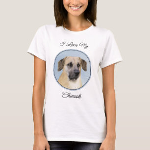 Kinook-målning (släppt Öron) - Original Hund Art T Shirt