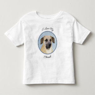 Kinook-målning (släppt Öron) - Original Hund Art T Shirt