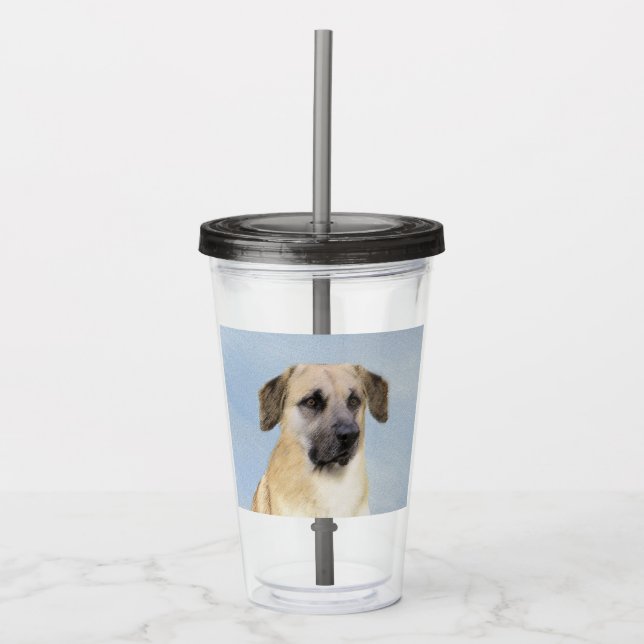 Kinook-målning (släppt Öron) - Original Hund Art Take Away Mugg (Framsida)