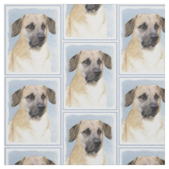 Kinook-målning (släppt Öron) - Original Hund Art Tyg (Provkarta)