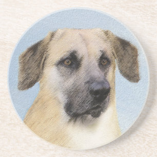 Kinook-målning (släppt Öron) - Original Hund Art Underlägg