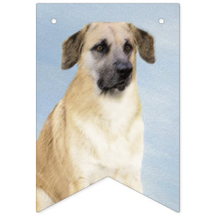 Kinook-målning (släppt Öron) - Original Hund Art Vimplar