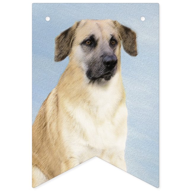 Kinook-målning (släppt Öron) - Original Hund Art Vimplar (Första flaggan)