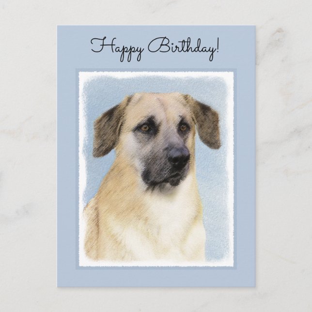 Kinook-målning (släppt Öron) - Original Hund Art Vykort (Framsida)