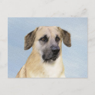 Kinook-målning (släppt Öron) - Original Hund Art Vykort