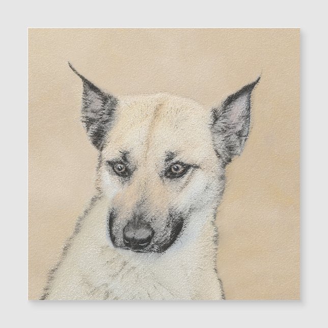 Kinook-målning (spetsar Öron) - Originalkonst Hund (Framsida)