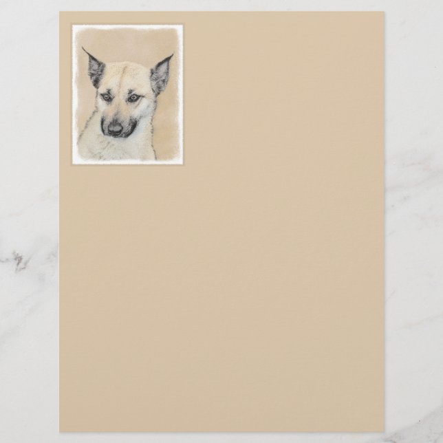 Kinook-målning (spetsar Öron) - Originalkonst Hund (Framsida)