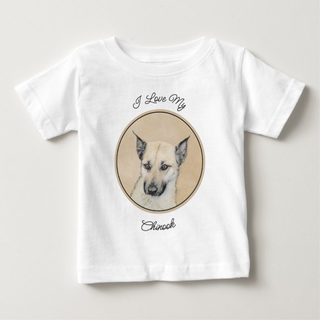 Kinook-målning (spetsar Öron) - Originalkonst Hund T Shirt (Framsida)