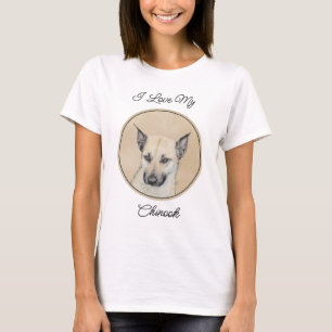 Kinook-målning (spetsar Öron) - Originalkonst Hund T Shirt