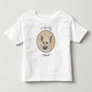 Kinook-målning (spetsar Öron) - Originalkonst Hund T Shirt