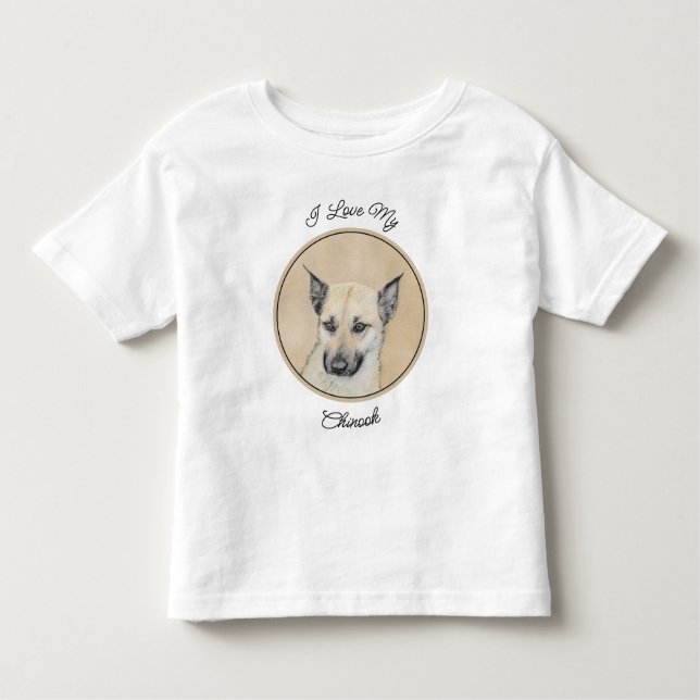 Kinook-målning (spetsar Öron) - Originalkonst Hund T Shirt (Framsida)