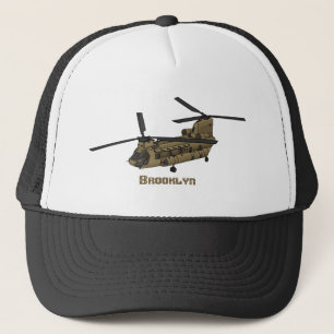 Kinook militär helikopterillustration keps
