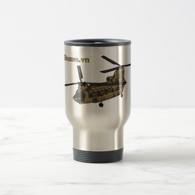 Kinook militär helikopterillustration resemugg (Center)