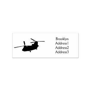 Kinook militär helikopterillustration stämpel