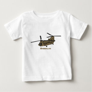 Kinook militär helikopterillustration t shirt