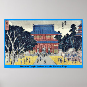 Kinryuzan Temple, Asakusa av Ando, Hiroshige Ukiyo Poster