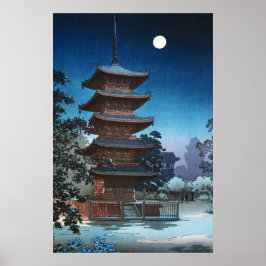Kinryuzan Temple i Asakusa av Tsuchiya Koitsu Poster