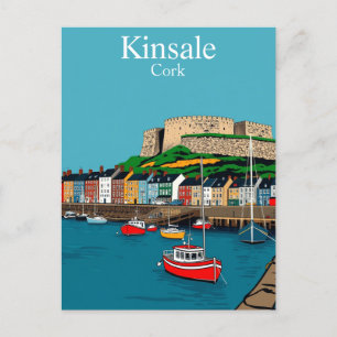 Kinsale Kork Ireland Harbour Vykort
