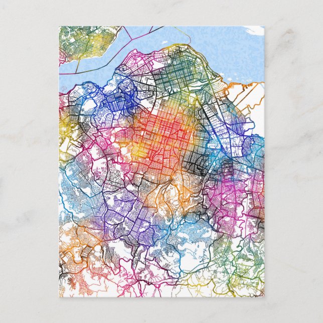 Kinshasa DR Kongo City Karta Vykort (Framsida)