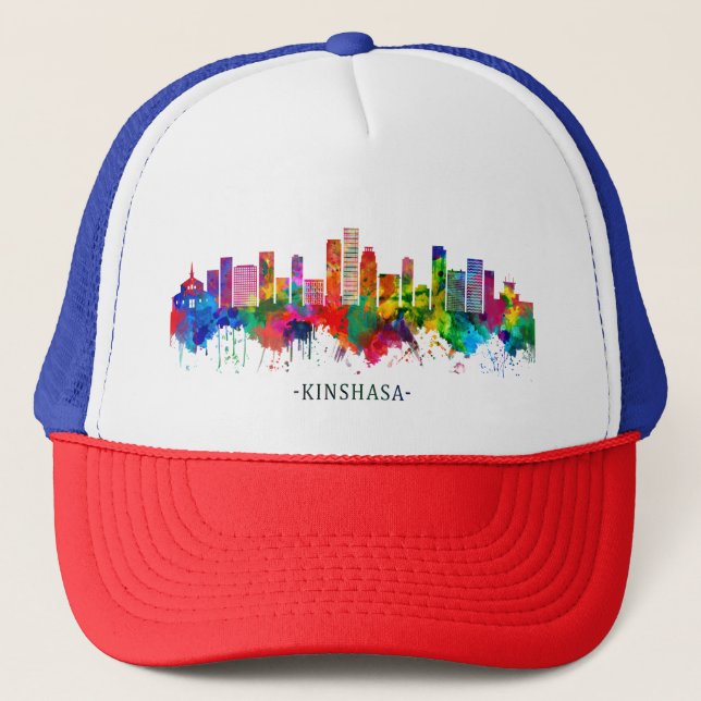 Kinshasa DR Kongo Skyline Keps (Framsida)
