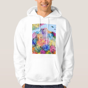 Kinshasa DR Kongo Stadskarta Hoodie