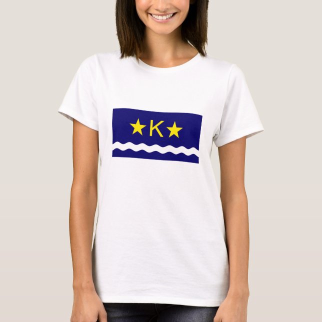 Kinshasa Flagga Tee Shirt (Framsida)