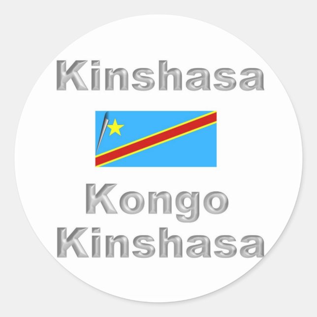 Kinshasa Runt Klistermärke (Framsida)