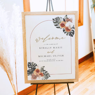 KINSLEY Boho Terracotta Bröllop Välkommen Poster
