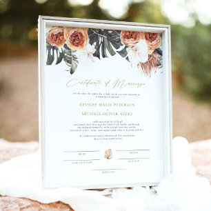 KINSLEY Boho Terracotta Handflatan Giftermål Poster