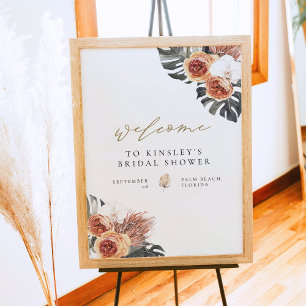 KINSLEY Boho Terrakotta Bröllopsdusch Välkommen Poster