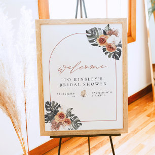 KINSLEY Boho Terrakotta Bröllopsdusch Välkommen Poster
