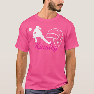 Kinsley Namn Personlig Volleyball T Shirt