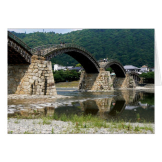 Kintai Bridge i Iwakuni i Japan Hälsningskort
