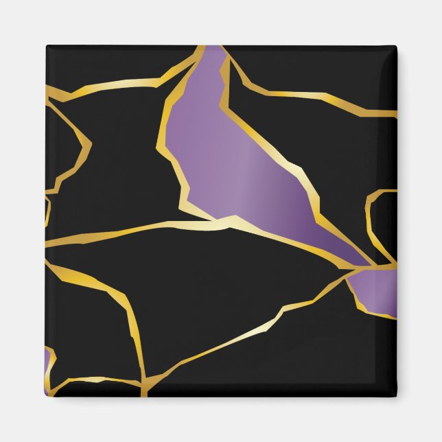 Kintsugi Amethyst Accents Magnet (Framsidan)
