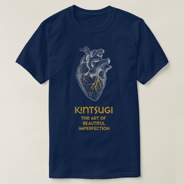 Kintsugi Art of Benice Imperfeection Japansk Po T Shirt (Design framsida)