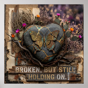 Kintsugi Fjäril Väggkonst för Healing