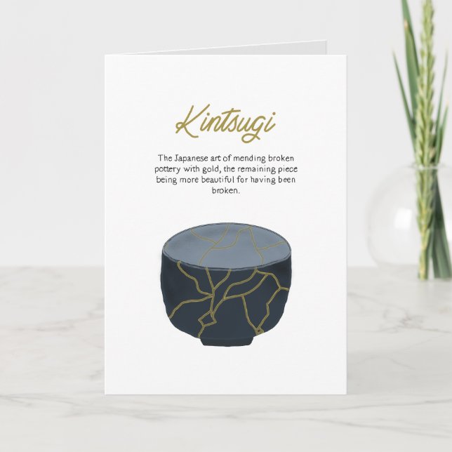 Kintsugi Golden Joinery Encouragement Card Kort (Framsida)