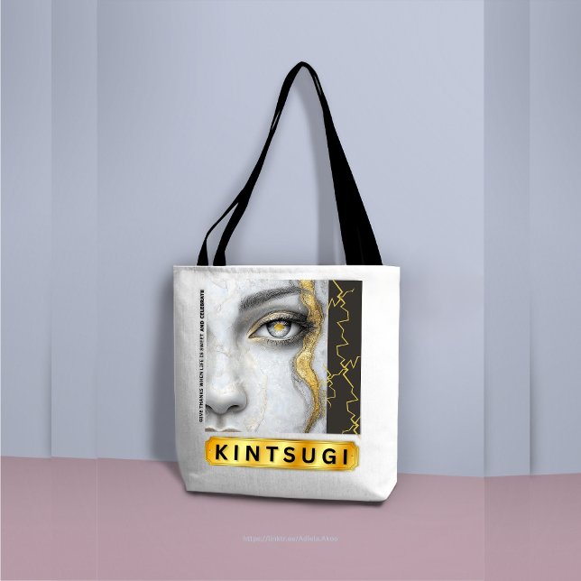 KINTSUGI HANDVÄSKA TYGKASSE (KINTSUGI Totes by Poet Adiela Akoo - great gifts reminding you that you are beautifully resilent)