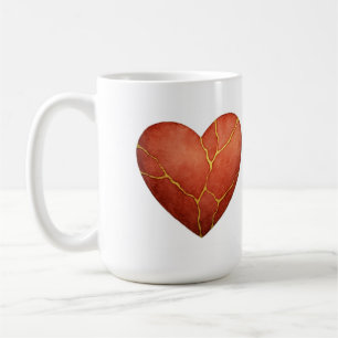 Kintsugi hjärta kaffemugg