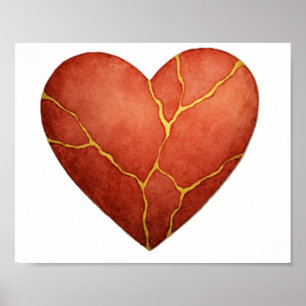 Kintsugi hjärta poster