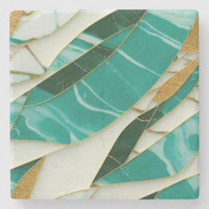 Kintsugi Jade och Marble Stenunderlägg