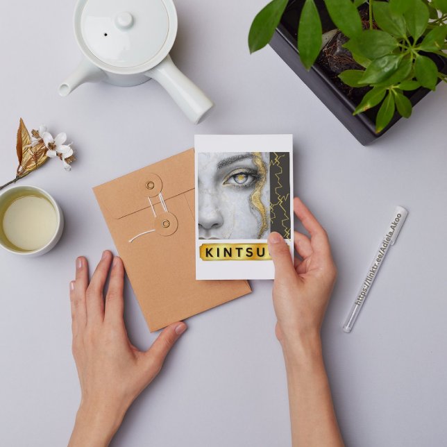 KINTSUGI Lyckönskningskort Kort (KINTSUGI Greeting Card designed by Poet Adiela Akoo. Browse the collection for more great finds now!)