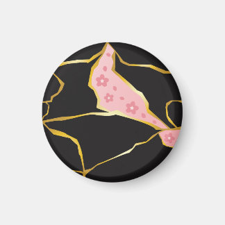 Kintsugi-magnet med körsbärsblomsaccent magnet